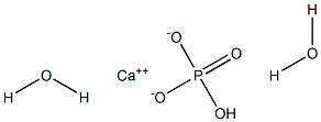Calcium hydrogen orthophosphate dihydrate Struktur