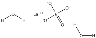 Lanthanum(III) orthophosphate dihydrate Struktur