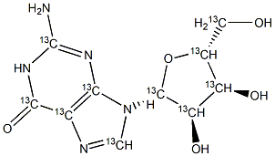 Guanosine-13C10 Structure