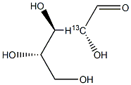 L-Lyxose-2-13C Struktur
