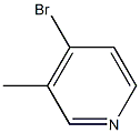 3-甲基-4-溴吡啶 结构式