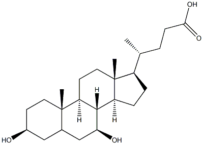 Ursodeoxycholic acid tablets 化学構造式