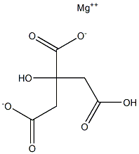 Magnesium hydrogen citrate Struktur