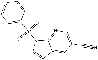 1-BENZENESULFONYL-1H-PYRROLO[2,3-B]PYRIDINE-5-CARBONITRILE Structure