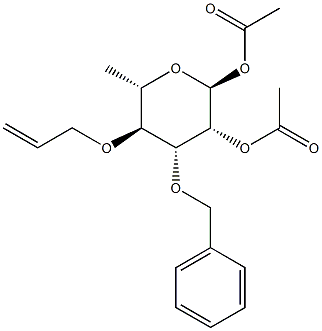 1,2-Di-O-acetyl-4-O-allyl-3-O-benzyl-a-L-rhamnpyranose