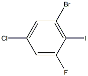 1-IODO-2-FLUORO-4-CHLORO-6-BROMOBENZENE Struktur