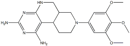 1,3-diamino-8-(3',4',5'--trimethoxyphenyl)-5,6,6a,7,8,9,10,10a-octahydropyrimido(4,5-c)(2,7)naphthyridine Struktur