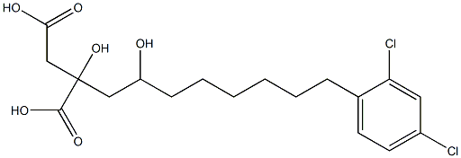 3-carboxy-11-(2,4-dichlorophenyl)-3,5-dihydroxyundecanoic acid Structure