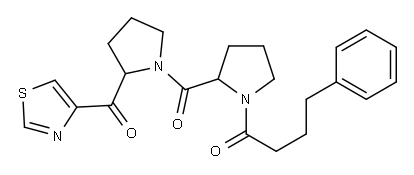 4-((1-((1-(4-phenylbutanoyl)-2-pyrrolidinyl)carbonyl)-2-pyrrolidinyl)carbonyl)thiazole|