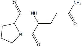 3-(2-carbamoylethyl)-2,3,6,7,8,8a-hexahydro-1H,4H-pyrrolo(1,2-a)pyrazin-1,4-dione Structure