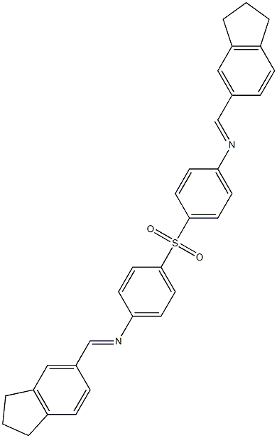 4,4'-sulfonyl-bis(N-(5-indanylmethylene)aniline) Structure