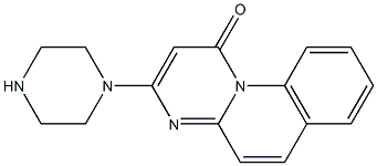 3-(1-piperazinyl)-1H-pyrimido(1,2-a)quinolin-1-one Structure