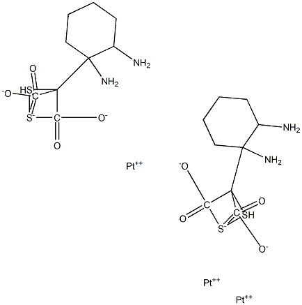 (1,2-diaminocyclohexane)(1,3-dithio-2-ylidenemalonate)platinum(II) Struktur