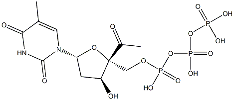 4'-acetylthymidine 5'-triphosphate 结构式
