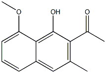 2-acetyl-1-hydroxy-8-methoxy-3-methylnaphthalene Structure