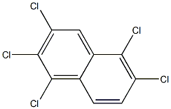 1,2,3,5,6-ペンタクロロナフタレン 化学構造式