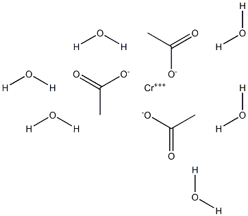 ACETICACID,CHROMIUM(III)SALT,HEXAHYDRATE Struktur