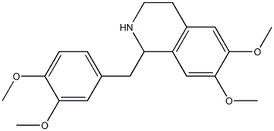 1-(3,4-Dimethoxybenzyl)-6,7-dimethoxy-1,2,3,4-tetrahydroisoquinoline Struktur