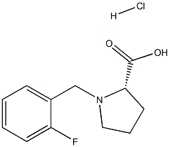 (R)-alpha-(2-fluoro-benzyl)-proline hydrochloride Struktur