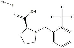 (S)-alpha-(2-trifluoromethyl-benzyl)-proline hydrochloride Struktur