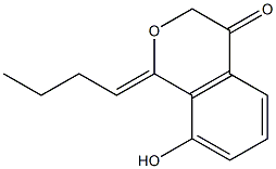 (1Z)-1-butylidene-8-hydroxy-isochroman-4-one Structure