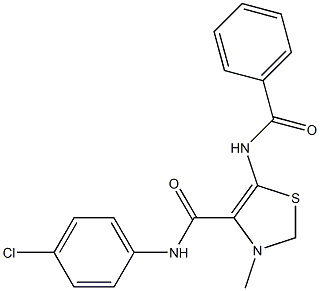 5-benzamido-N-(4-chlorophenyl)-3-methyl-thiazole-4-carboxamide Struktur