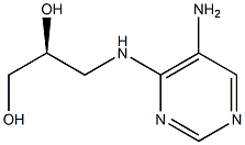 (2S)-3-[(5-aminopyrimidin-4-yl)amino]propane-1,2-diol Structure