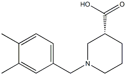 (3R)-1-(3,4-dimethylbenzyl)piperidine-3-carboxylic acid Struktur