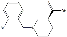 (3S)-1-(2-bromobenzyl)piperidine-3-carboxylic acid Struktur