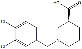 (3S)-1-(3,4-dichlorobenzyl)piperidine-3-carboxylic acid 结构式