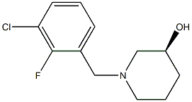 (3S)-1-(3-chloro-2-fluorobenzyl)piperidin-3-ol Struktur