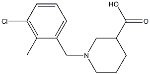 1-(3-chloro-2-methylbenzyl)piperidine-3-carboxylic acid Structure