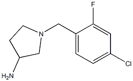 1-(4-chloro-2-fluorobenzyl)pyrrolidin-3-amine Struktur