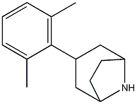 3-(2,6-dimethylphenyl)-8-azabicyclo[3.2.1]octane Struktur