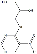 3-[(5-nitropyrimidin-4-yl)amino]propane-1,2-diol,,结构式