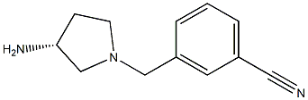 3-{[(3R)-3-aminopyrrolidin-1-yl]methyl}benzonitrile Struktur