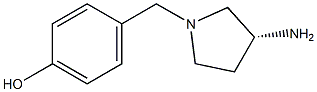 4-{[(3R)-3-aminopyrrolidin-1-yl]methyl}phenol Structure