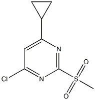 4-chloro-6-cyclopropyl-2-(methylsulfonyl)pyrimidine Structure