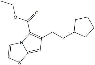 ETHYL 6-(2-CYCLOPENTYLETHYL)PYRROLO[2,1-B][1,3]THIAZOLE-5-CARBOXYLATE Struktur