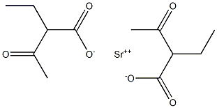 strontium ethylacetoacetate Struktur