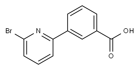 3-(6-BROMOPYRIDIN-2-YL)BENZOIC ACID, 95+% Structure