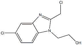 2-[5-CHLORO-2-(CHLOROMETHYL)-1H-BENZIMIDAZOL-1-YL]ETHANOL Structure