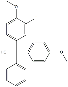 4,4''-DIMETHOXY-3''-FLUOROTRITYL ALCOHOL 95% 结构式