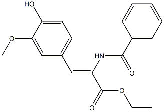 (Z)-ETHYL 2-(BENZAMIDO)-3-(4-HYDROXY-3-METHOXYPHENYL)ACRYLATE Structure