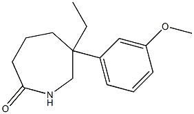6-ETHYL-6-(M-METHOXYPHENYL)HEXAHYDRO-2H-AZEPIN-2-ONE Structure