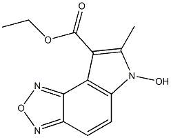ETHYL 6-HYDROXY-7-METHYL-6H-1,2,5-OXADIAZOLO(3,4-E)INDOLE-8-CARBOXYLATE, TECH. Structure