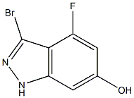 4-FLUORO-6-HYDROXY-3-BROMOINDAZOLE Struktur