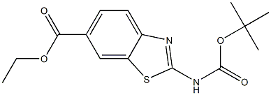2-Boc-amino-benzothiazole-6-carboxylic acid ethyl ester Structure