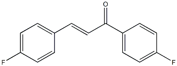 (E)-1,3-bis(4-fluorophenyl)prop-2-en-1-one 化学構造式