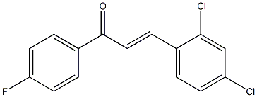 (E)-3-(2,4-dichlorophenyl)-1-(4-fluorophenyl)prop-2-en-1-one Struktur